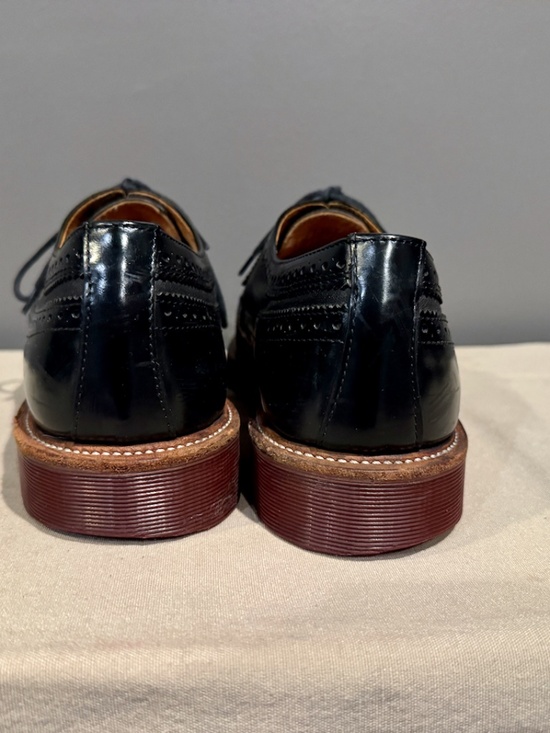 Dr. Martens Alfred Black + Black Brogue Wing Tip Shoes main image 8